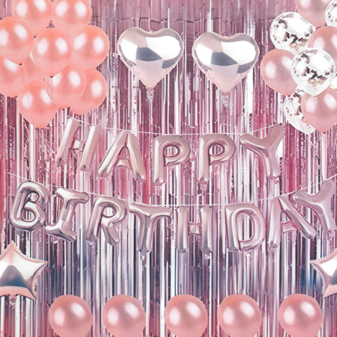 Party- Happy Birthday Decoration Set (Pink)