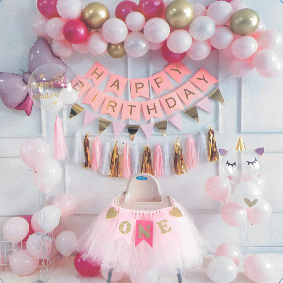 First Year- Happy Birthday Decoration Set